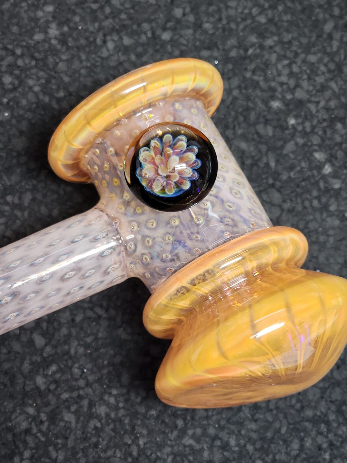 🔥 2 Stunning Custom-Made Hammer Glass Bubblers– Color-Changing Marble Opal