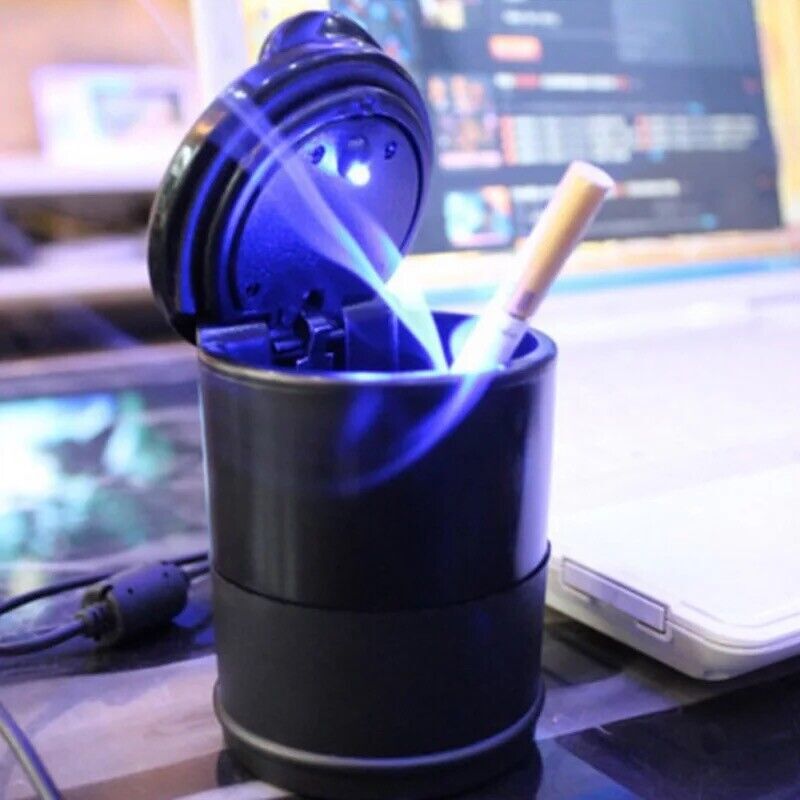 LED Auto Car Truck Cigarette Smoke Ashtray Ash Cylinder holder for Offiice/Home