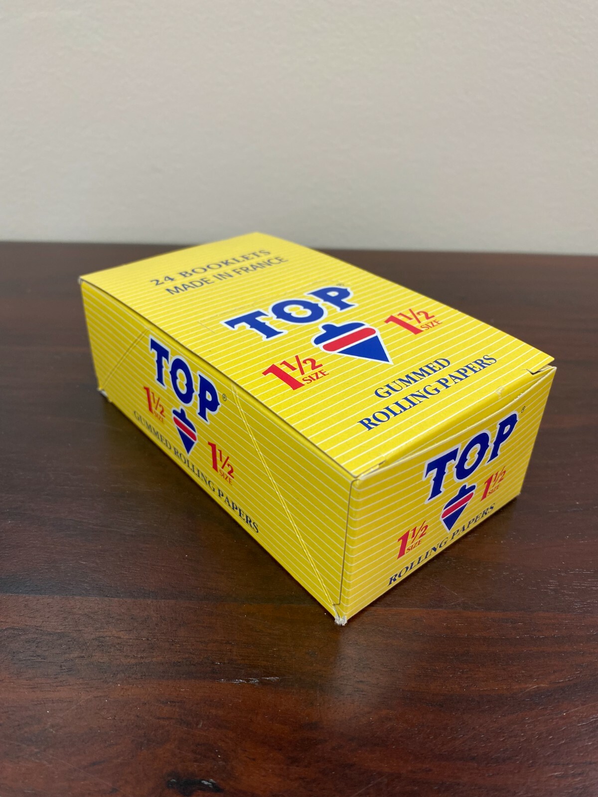 Top 1 1/2 Cigarette Rolling Paper Factory Box~24 Booklets