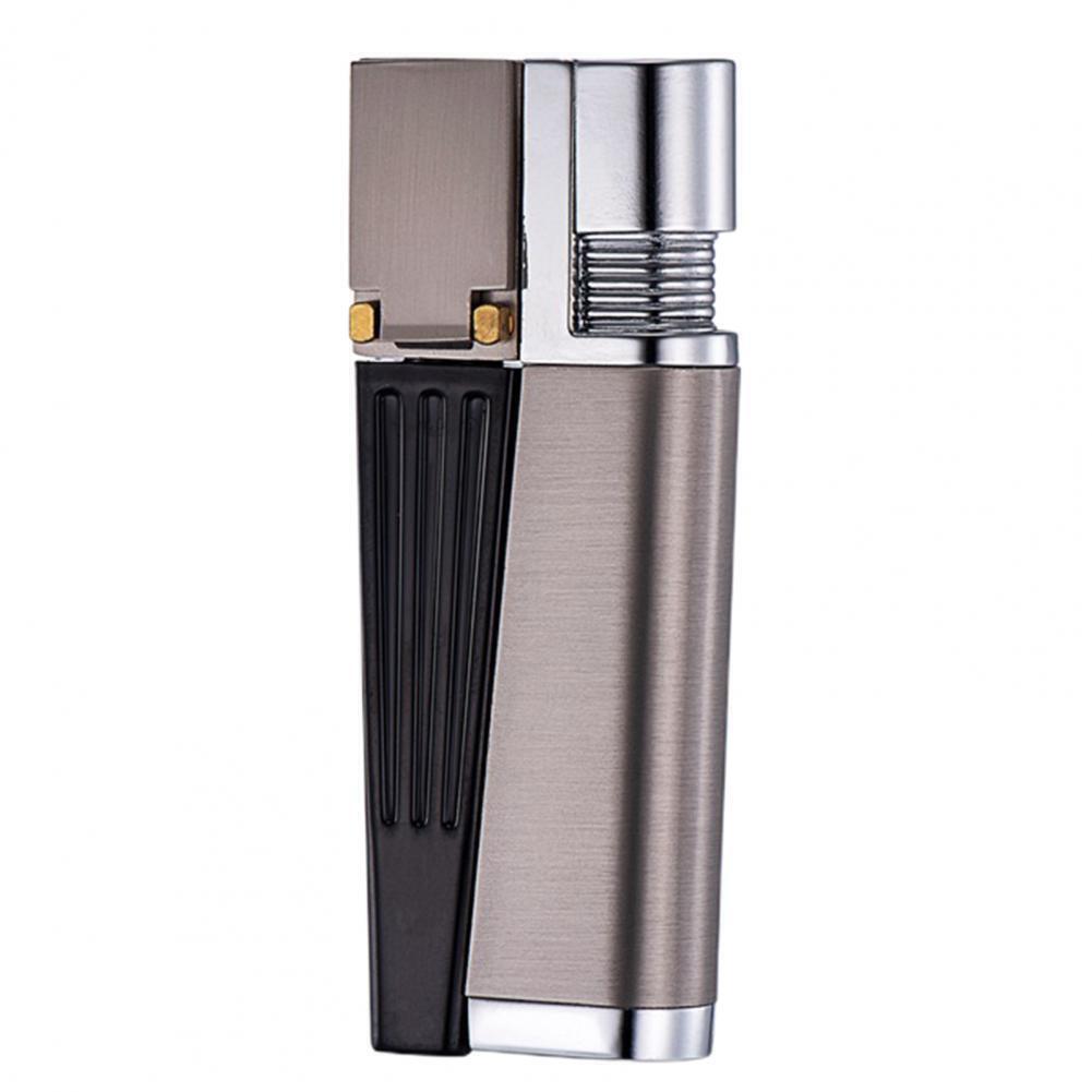 Foldable Metal Lighter Pipe Combination Portable Smoking Lighter 2 in 1 Sliver