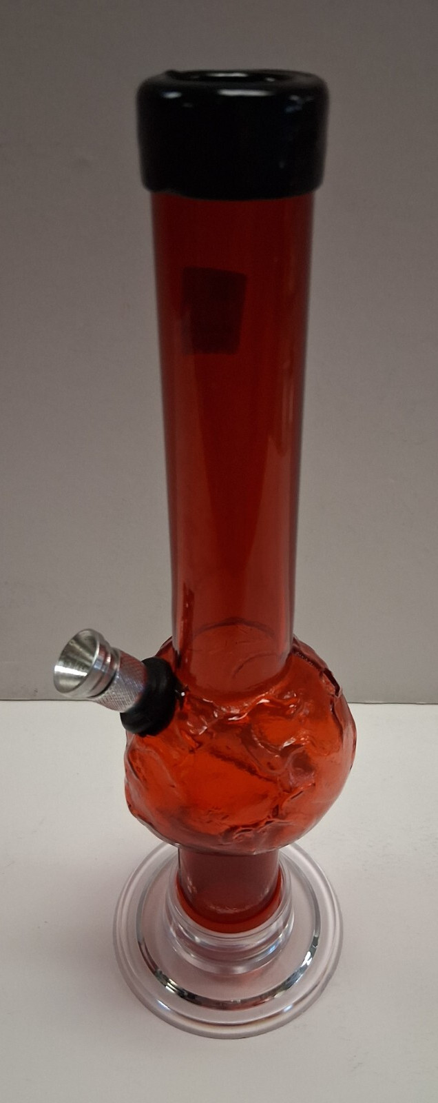 8″ ACRYLIC PLASTIC ALIEN HEAD BUBBLE WATER PIPE BONG HOOKAH THUMB CARB 1″M RED