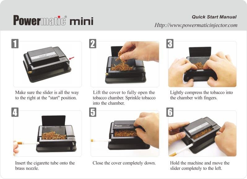 🔥🌱POWERMATIC® MINI MANUAL CIGARETTE INJECTOR KING & 100MM ROLLING MACHINE