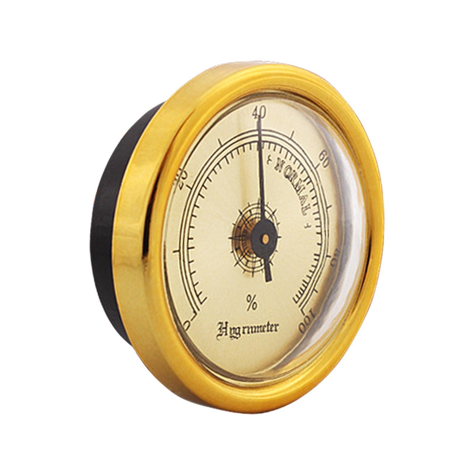 2X Brass Analog Hygrometer Hygrometer Humidity Gauge Analog Humidor Hygrometer