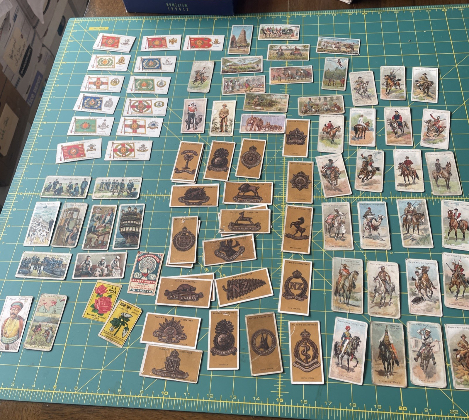 antique 1904 JOHN PLAYER SONS Cigarette Card 83 Mixed Lot British empire history
