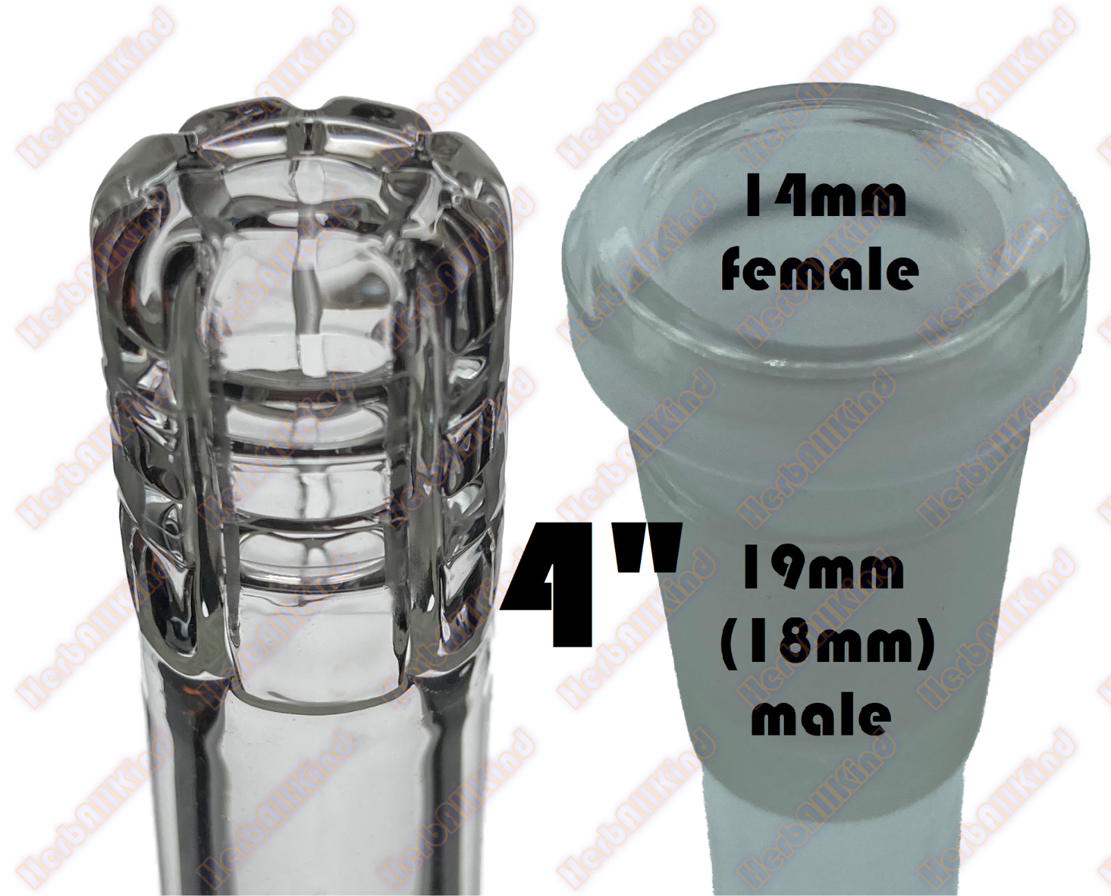 4″ Glass Downstem Matrix Cage Perc 19mm / 18mm to 14mm Low Profile Reducing