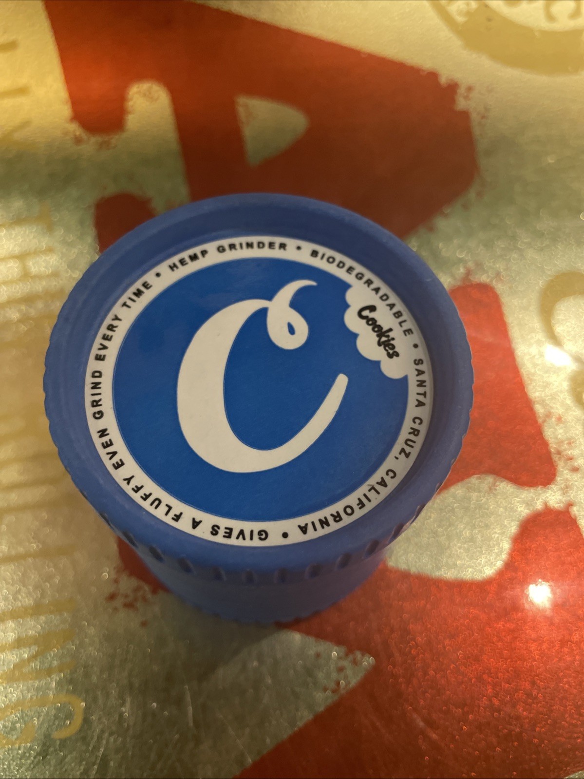 Cookies X Santa Cruz Hemp 4 Piece Grinder Eco Friendly (Blue)