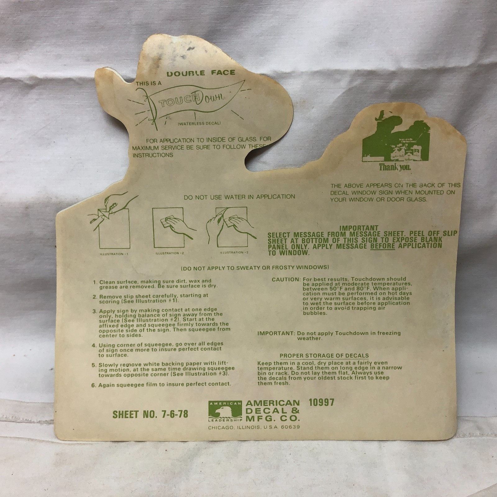 Vintage Marlboro Man Advertising Door Decal