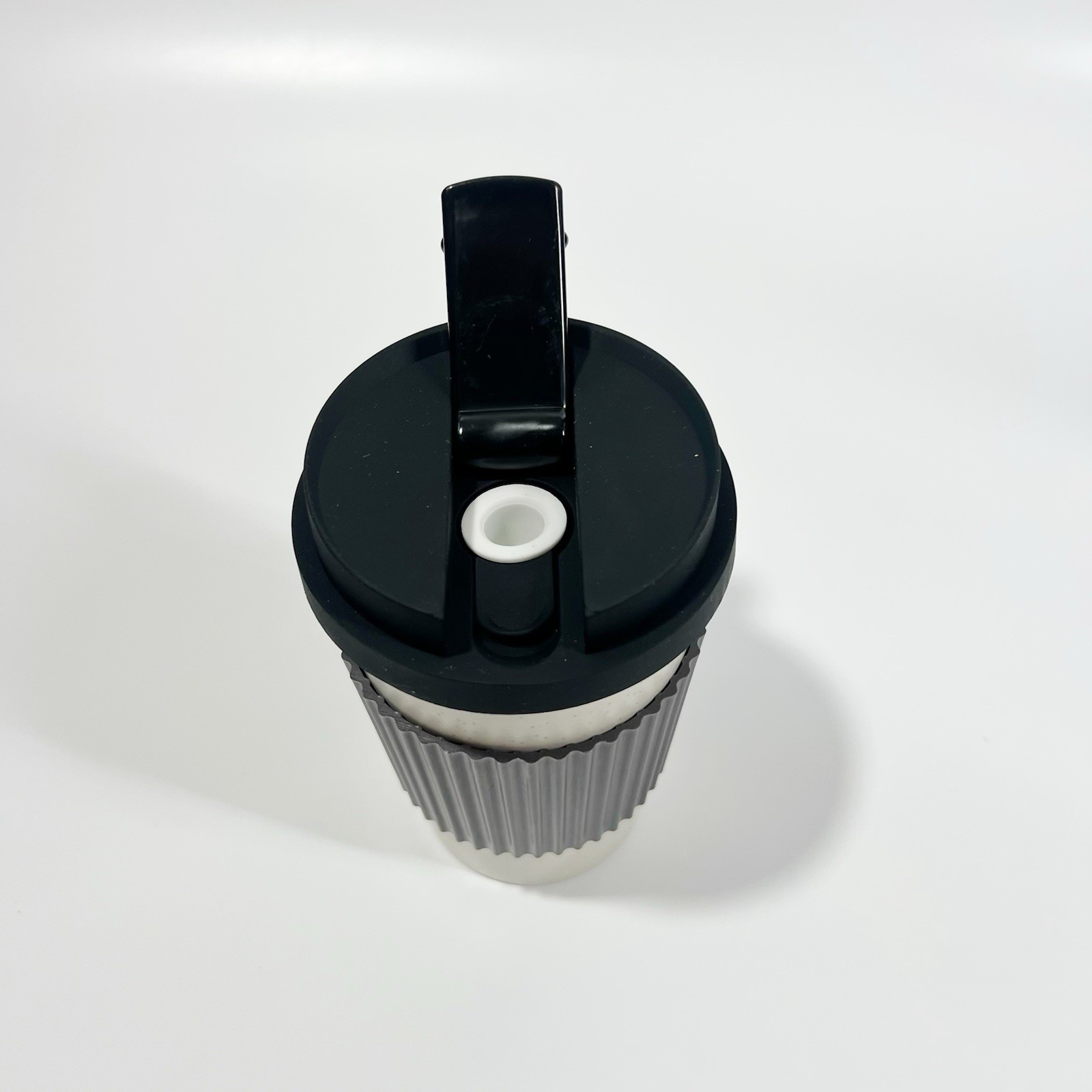 Portable Coffee Cup with Ceramic Bowl & High Temp Silicone Tobacco Water Pipe