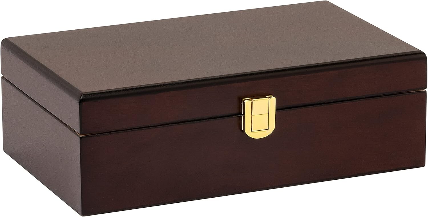 Humidor Supreme Cigar Humidor Box, Travel Humidor, Mahogany – 12 Cigars Storage