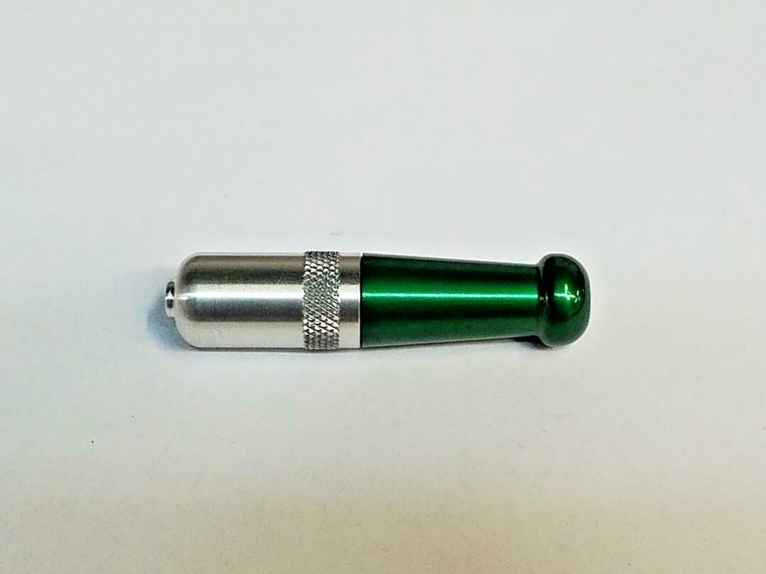 SILVER / GREEN ZEPPELIN PIPE* MADE IN USA* SNEAK*TOKE HIGH QUALITY * CHILLUM