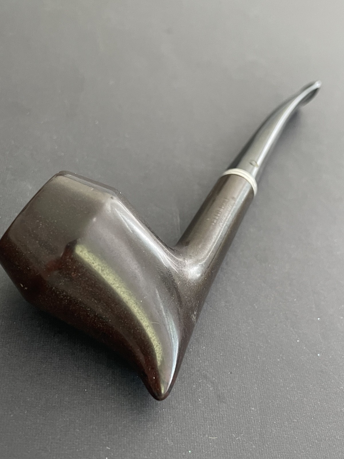 Yello-Bole Nova Estate Tobacco Pipe Brown Bent Dublin Saddle Stem