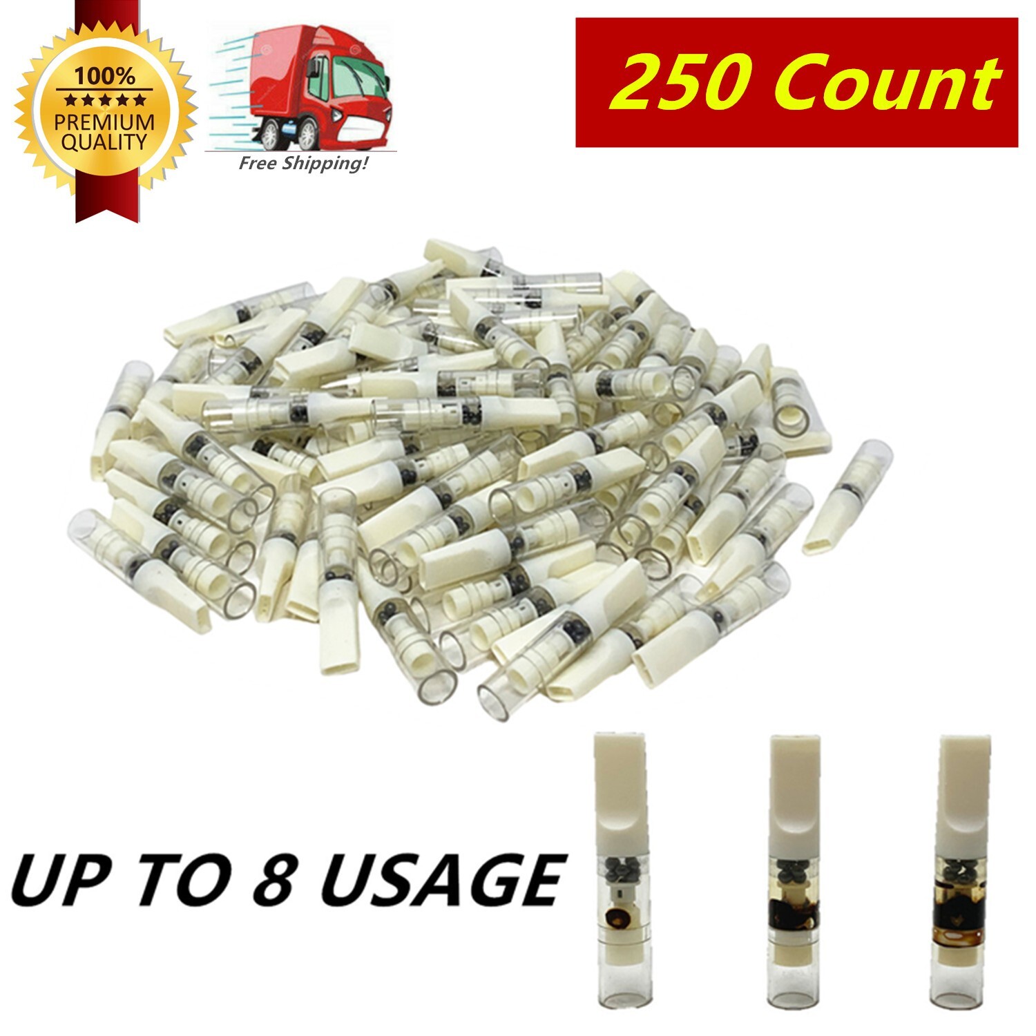 250 Pc Filter Cigarette Tube Smoking Filters Tube Cigarette Tobacco 4-8 Usage