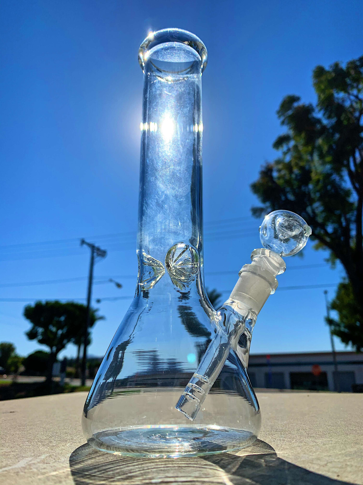 Hookah Water Pipe Glass 10″ Tobacco Classic Beaker Bong w/ Ice Catcher