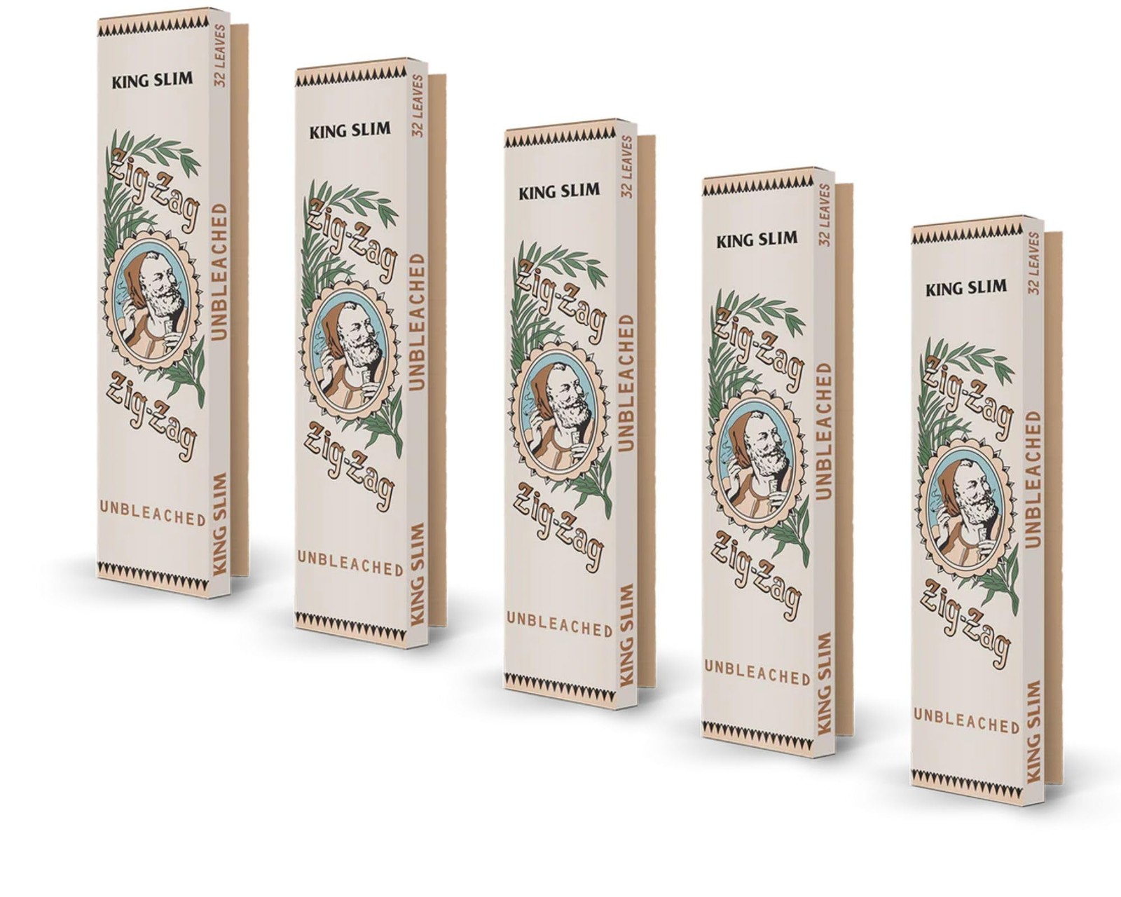 ZIG-ZAG Rolling Papers – Vintage Unbleached King Size – Slow 5-Pack, Natural