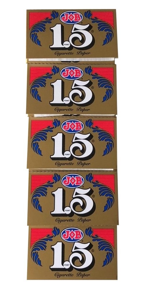 1.5 Rolling Papers, 5 Pack Bundle, 120 Leaves Total