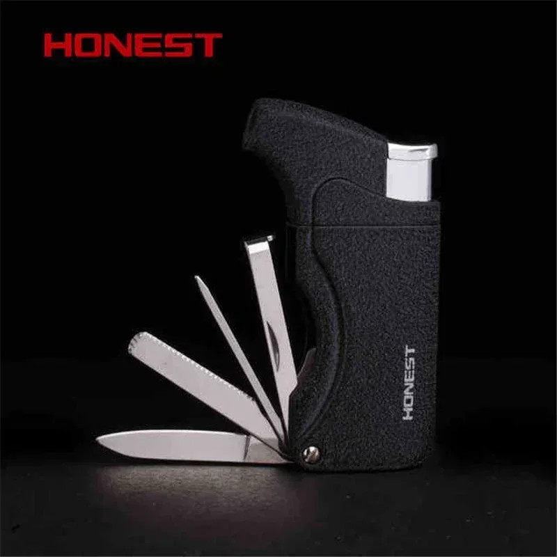 Multifunctional Cigar Lighter Windproof Jet Flame Butane Pipe Tool Portable