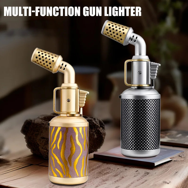 JOBON Multifunction Blue Flame Lighters Safety Locking Adjustable Flame Alloy