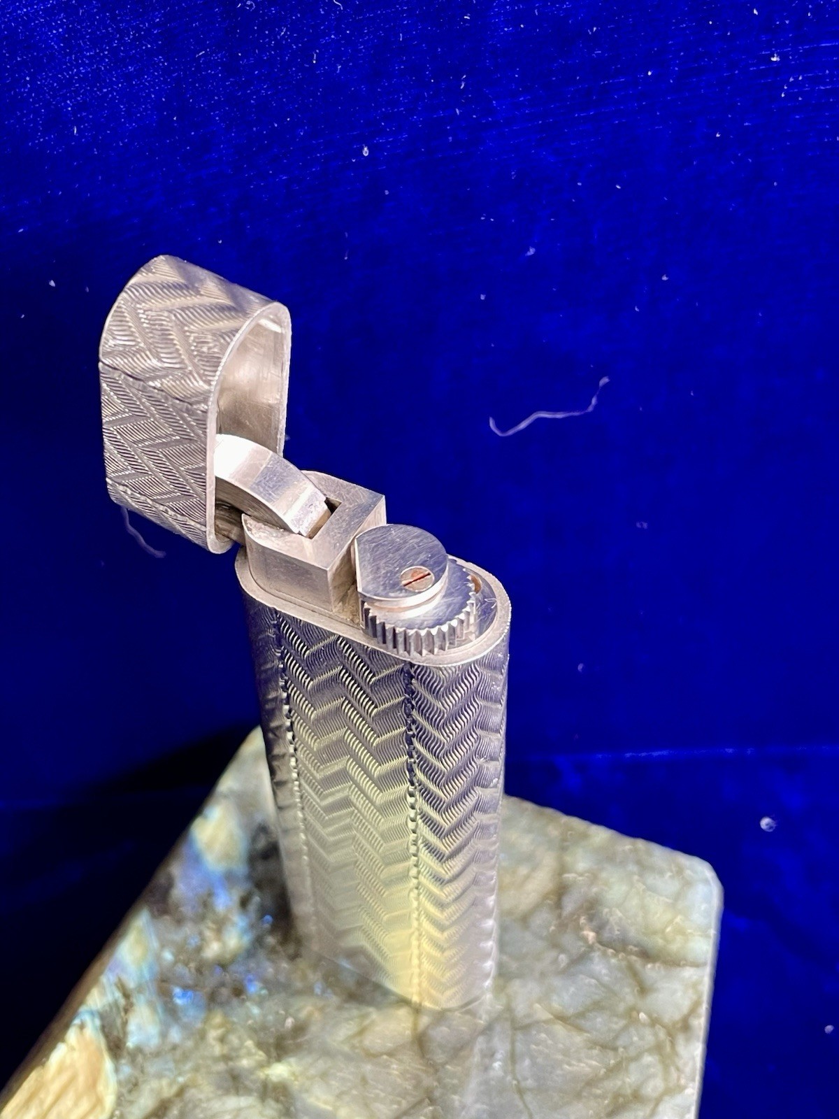 Cartier Lighter Vintage Silver Oval Very Good Condition Works Year Warranty