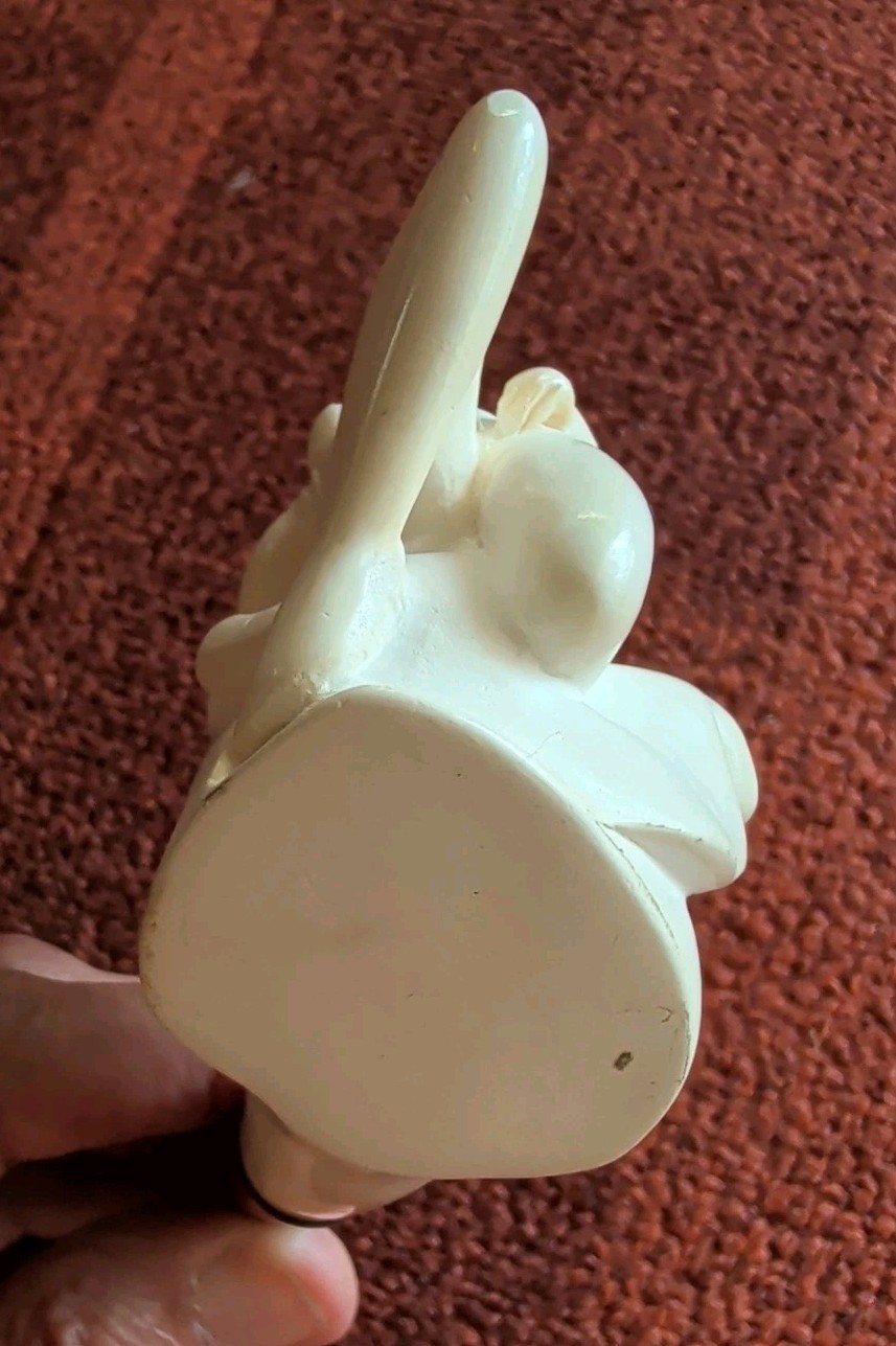 Vintage NOS Hand Carved Nude Lady Smoking Pipe, Block Meerschaum, No Case