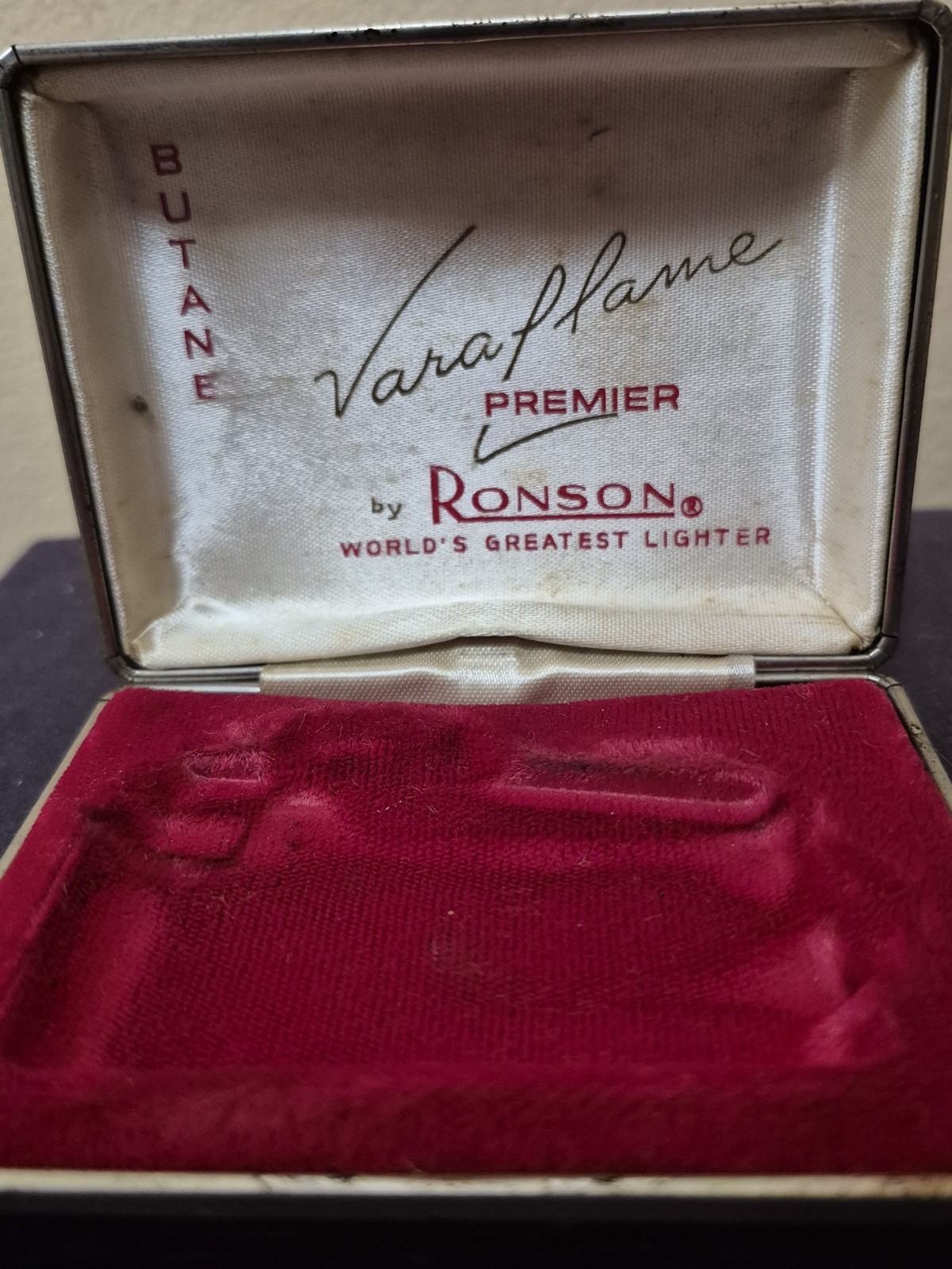 Vtg. Ronson Varaflame Premier Silver Lighter – Untested