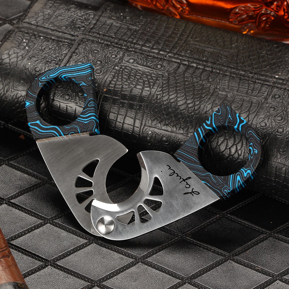 Galiner Cigar Scissors Stainless Steel Guillotine Double Blade Cutter Gift Box