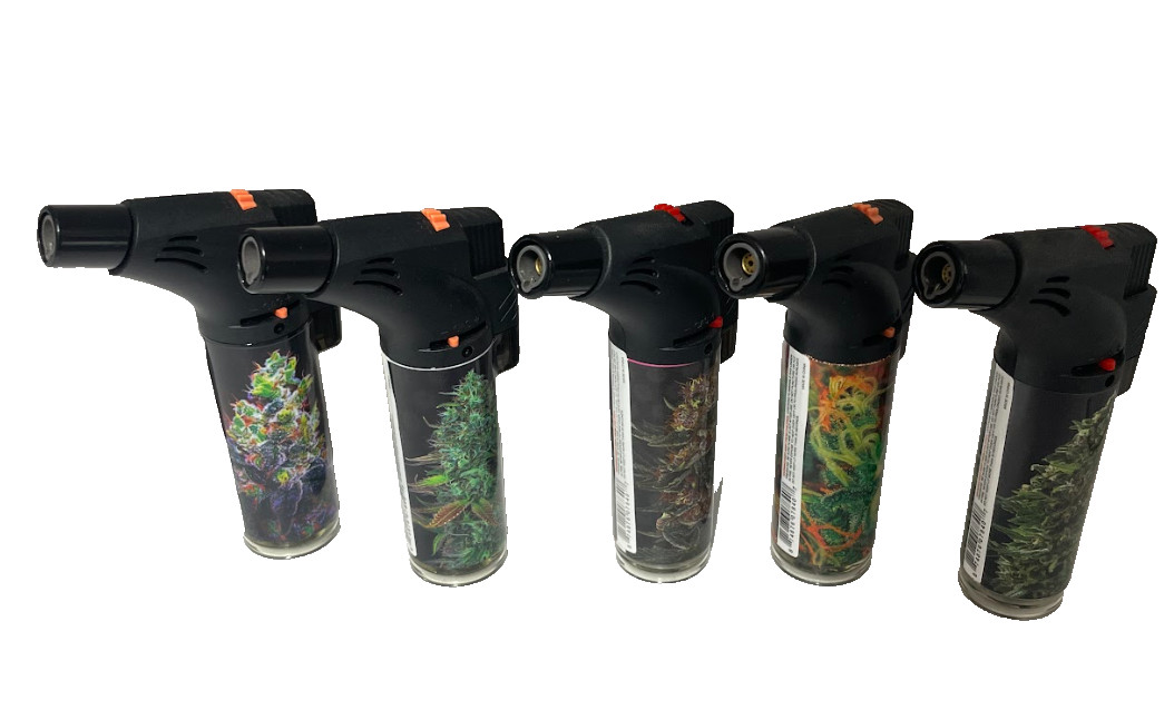 Techno Torch – Single Jet Flame Torch (5ct Mixed Match – Flower Series)