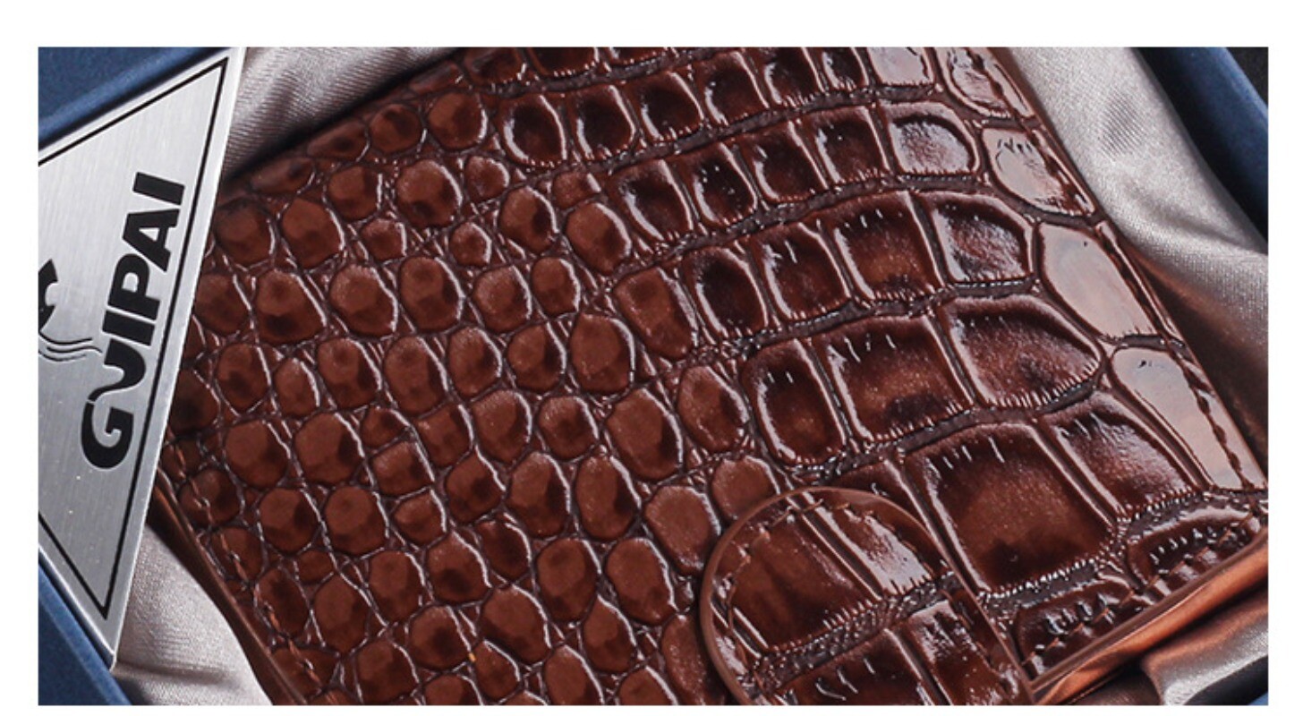 Classic Vintage Alligator Print Metal PU Leather Fashion Cigarette Case Holder