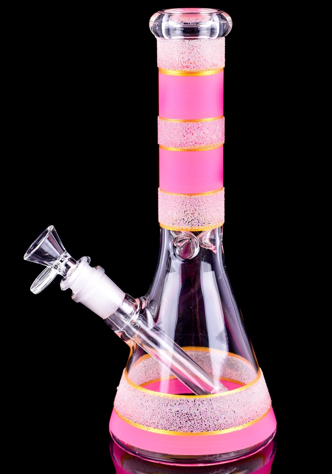 THICK 10″ FROSTED Beaker BONG Pink CUTE Hookah GIRLY Bubbler GLASS PIPE *USA*