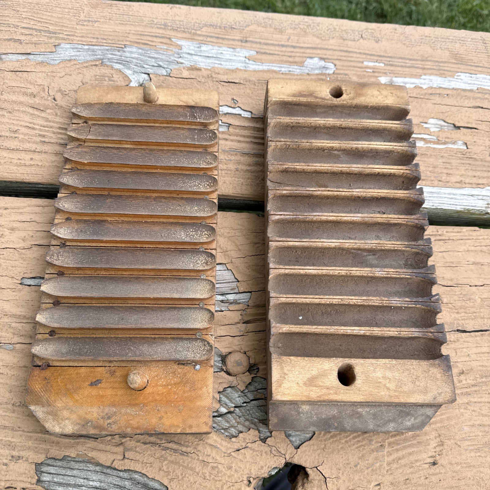 Vintage Wooden Tobacco 10 Cigar Mold Press Tool