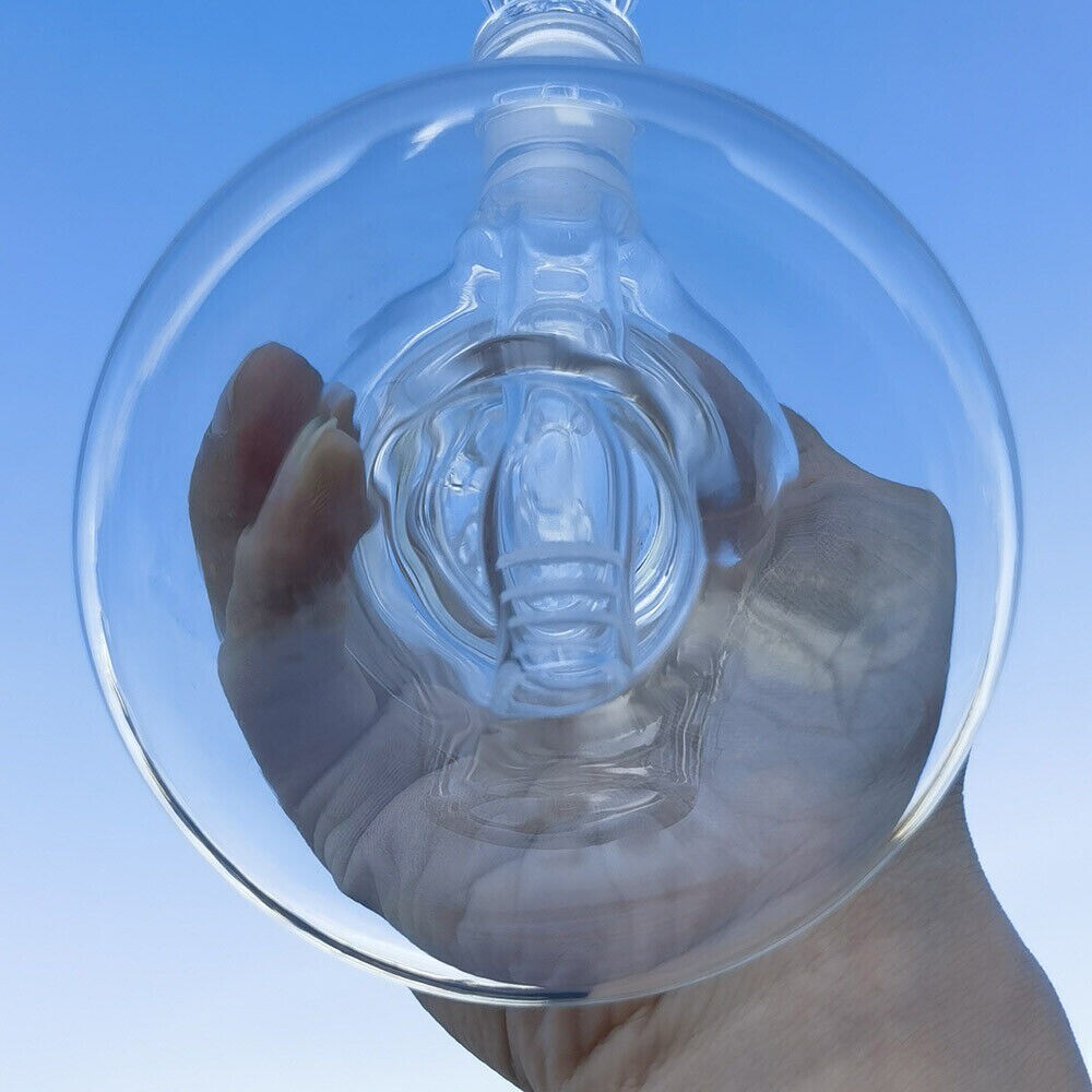 10inch Clear Glass Bong Water Pipe Smoking Hand Pipes Hookah Shisha + 14mm Bowl