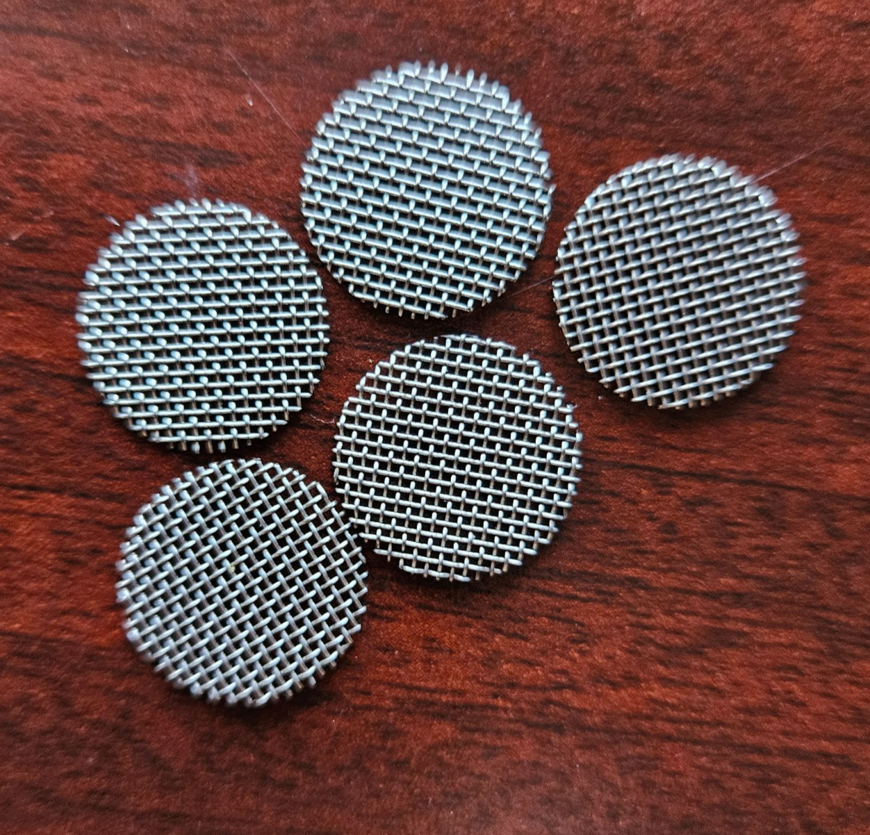 Titanium Screens – 5/8″ (0.625 inch) / 15.9mm – package of Five (5) Ti screens