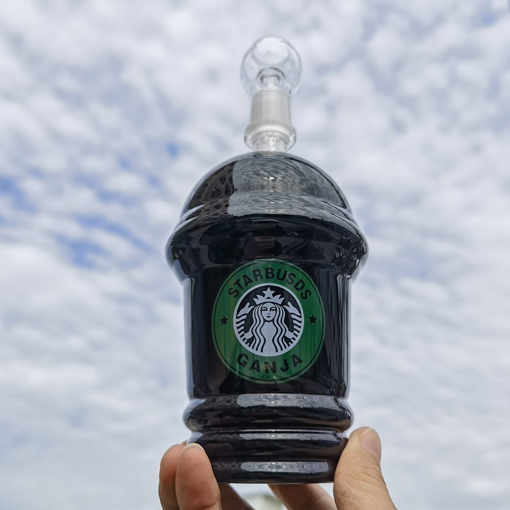 8inch Heavy Glass Bong Coffee Cup Hookah Water Pipe Smoking Pipes Bubbler Bongs