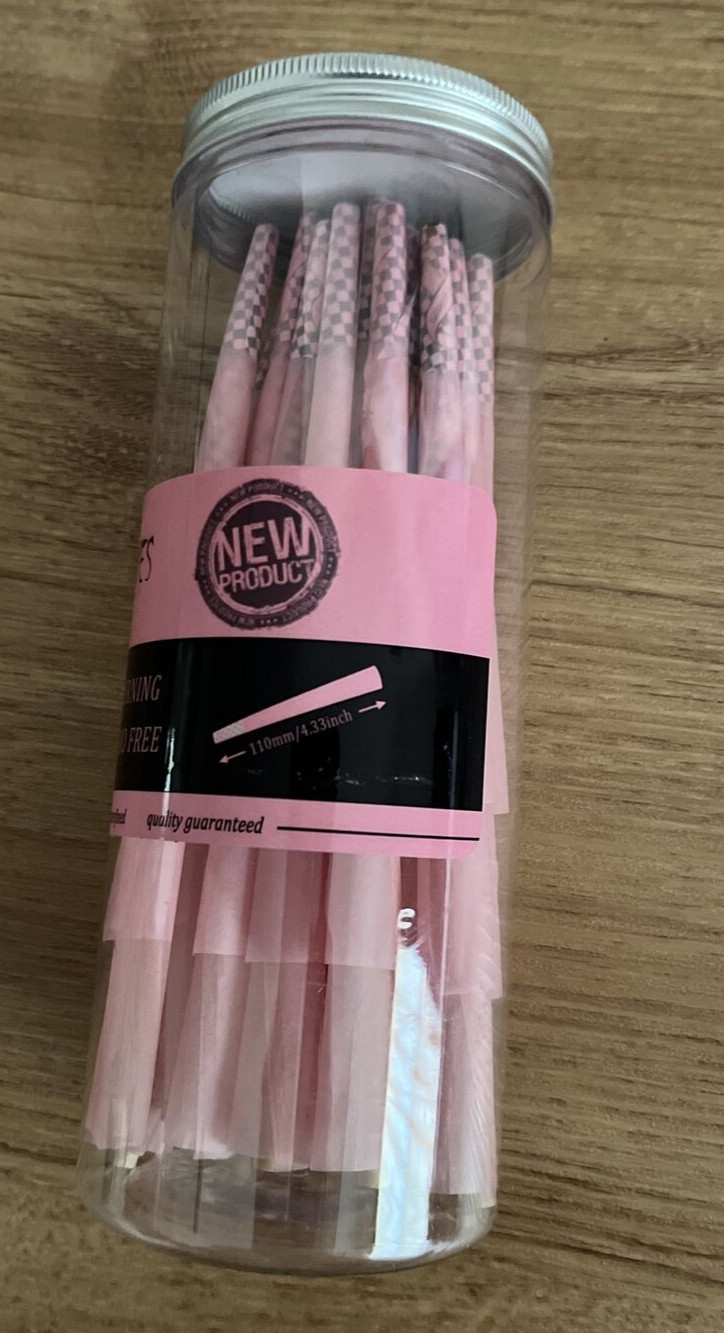 Pink Pre rolled Cones 60 Pack Rolling Papers King Size NEW