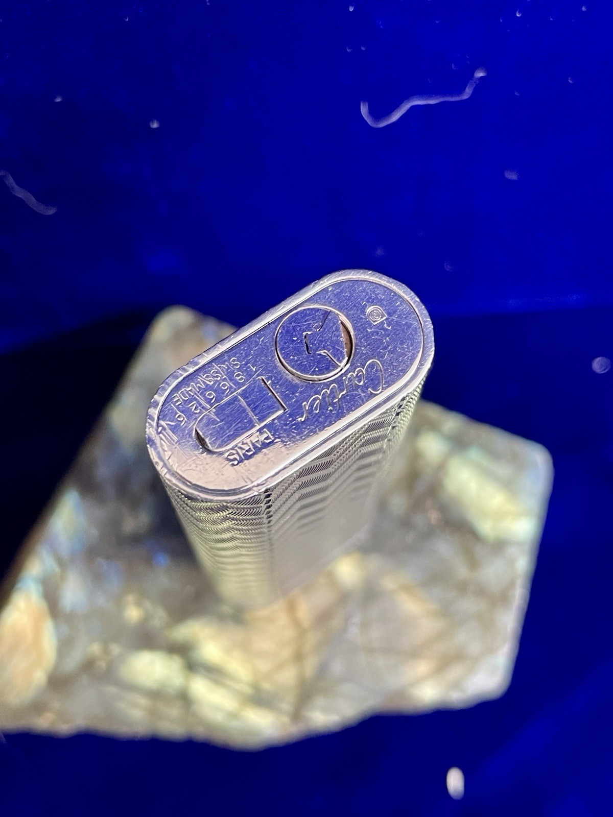 Cartier Lighter Vintage Silver Oval Very Good Condition Works Year Warranty