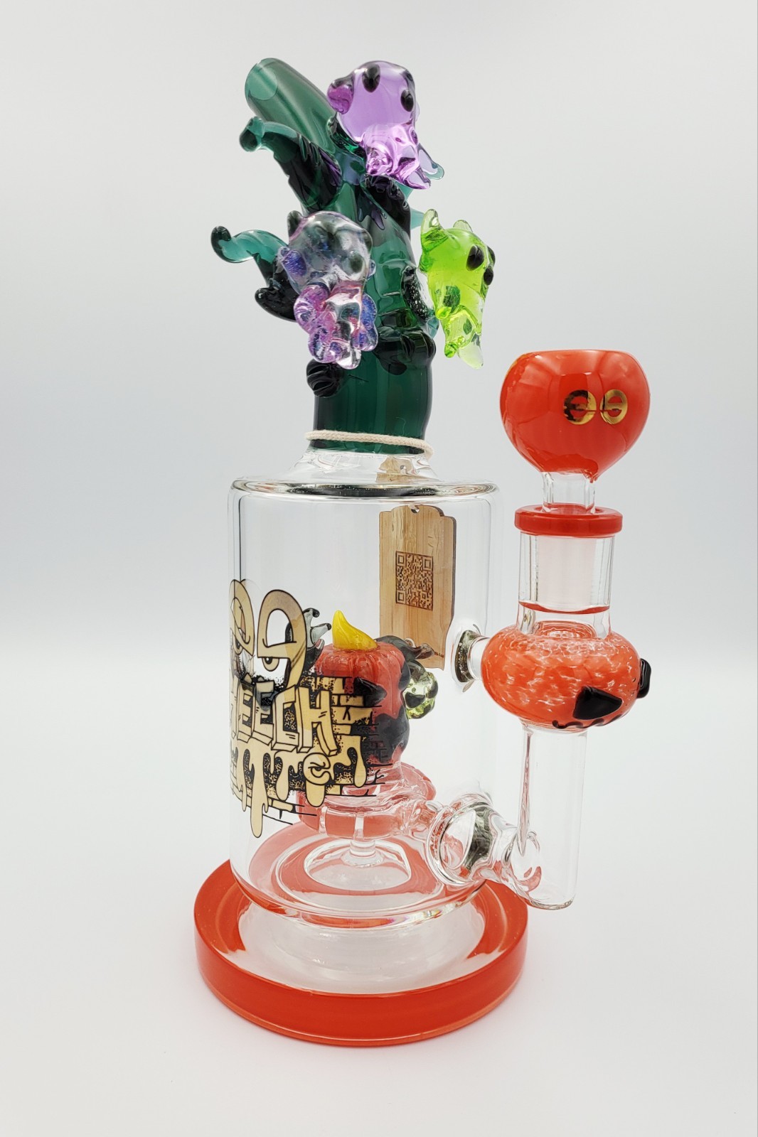 Cheech Glass 12″ Halloween Pumpkin Glass Water Pipe Hookah Bong Heady Rig