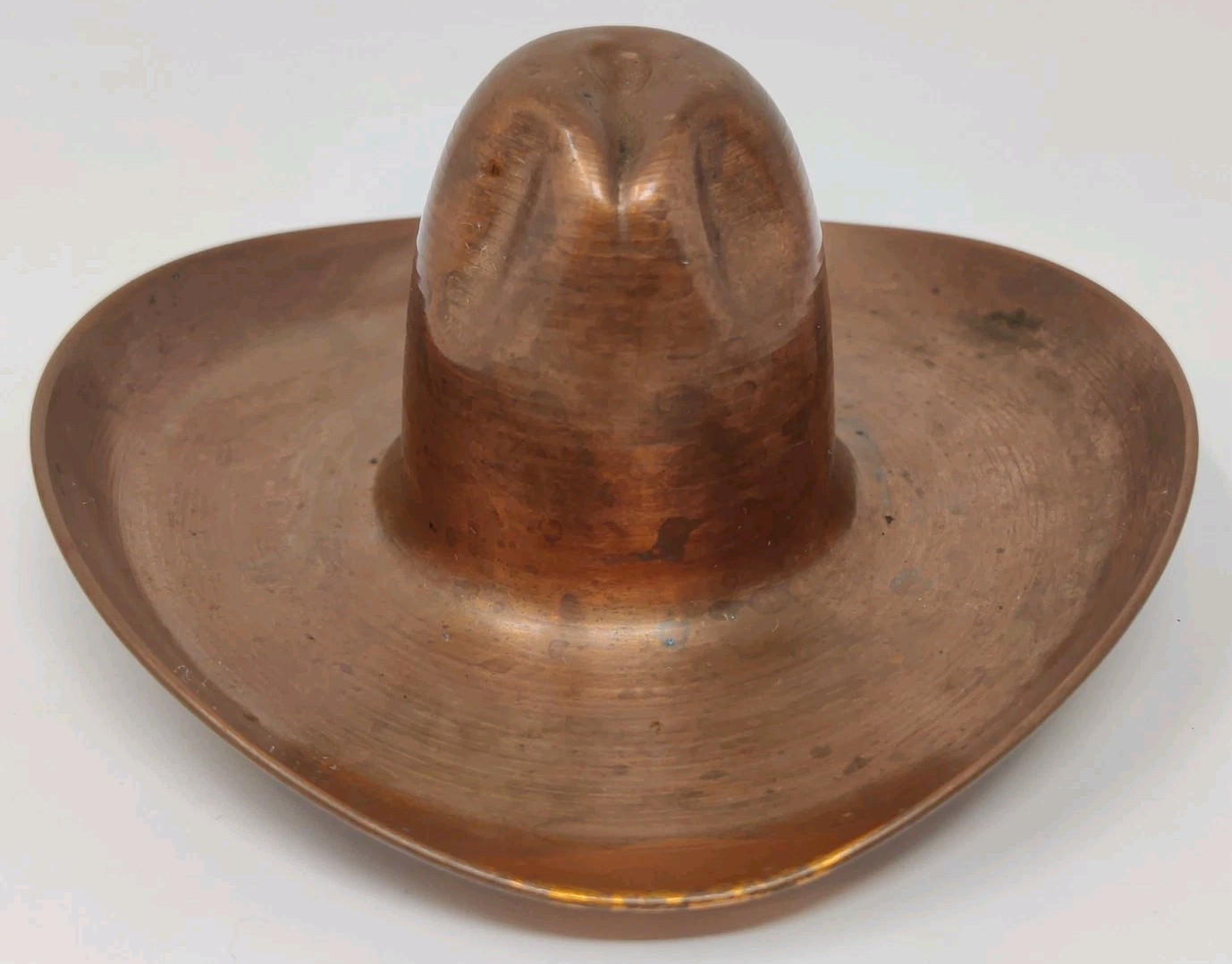 Copper Cowboy Hat Sombrero Ashtray Trinket Dish – 5.5” – Vintage