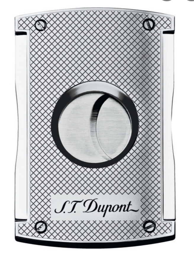 S.T. Dupont MaxiJet Cigar Cutter, Chrome Grid, 003257 (3257) New In Box
