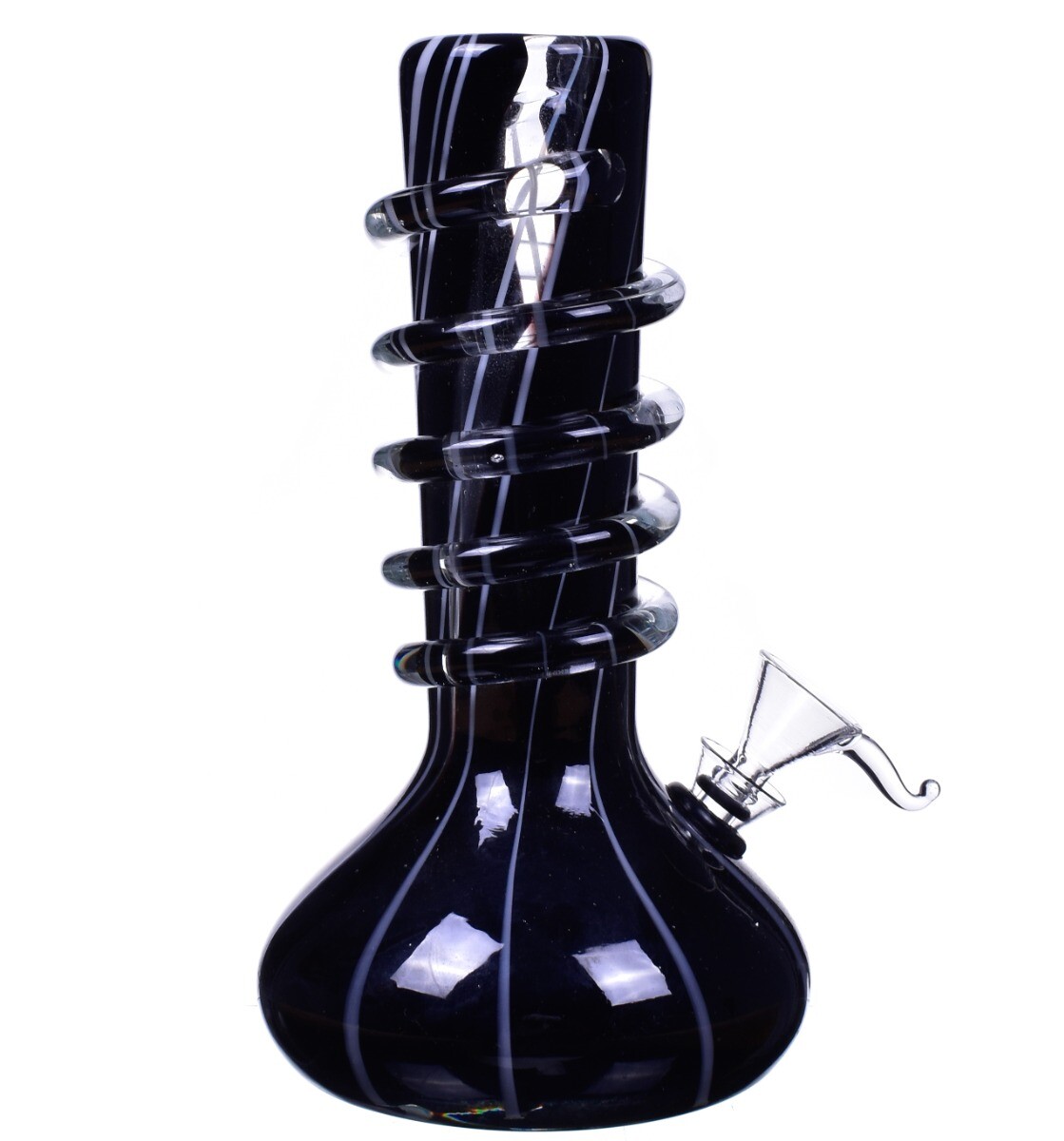 THICK SPIRAL Bong SPHERICAL Base Hookah HEAVY Glass Water Pipe BUBBLER *USA*
