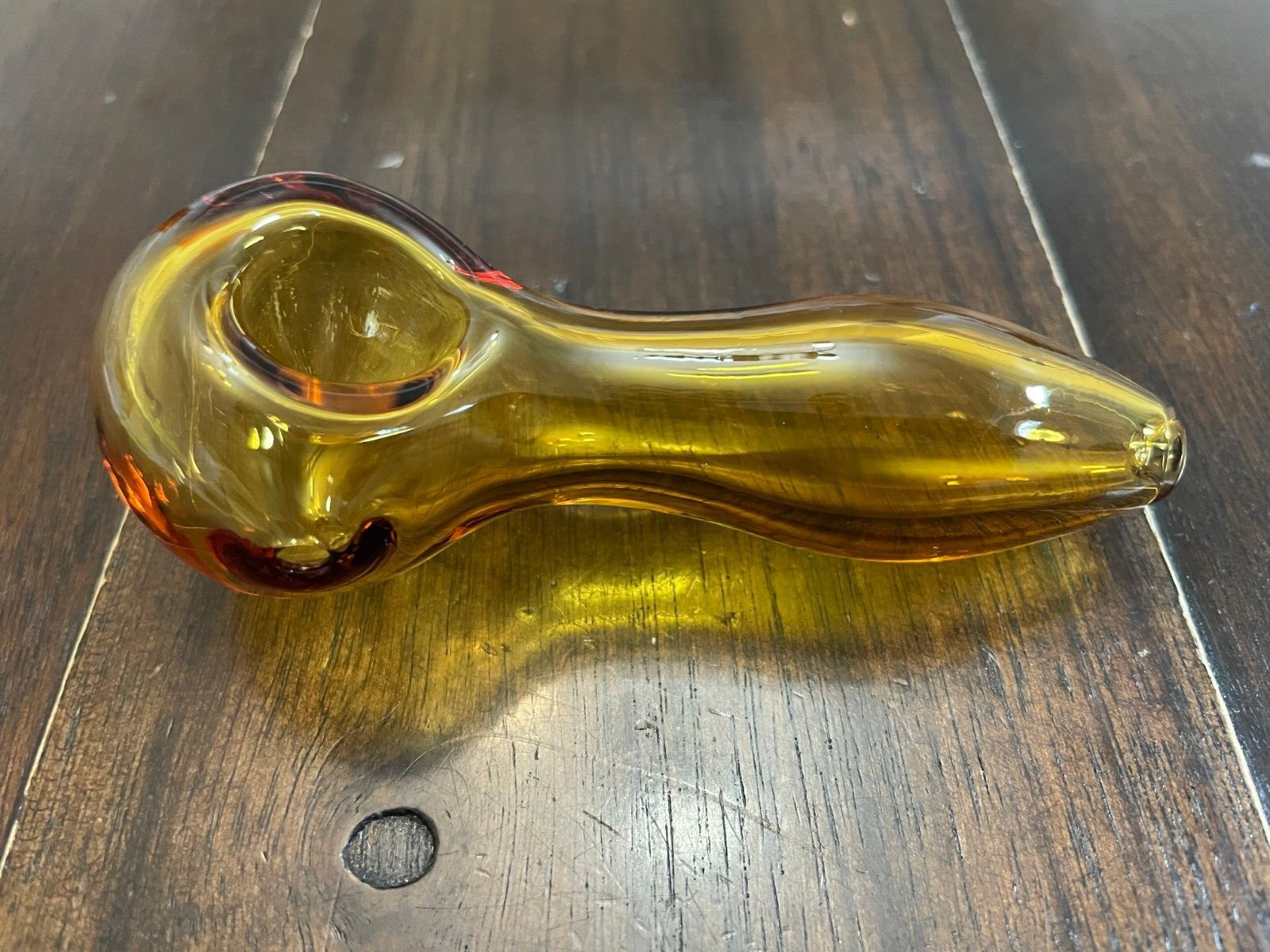 4” Glass Pipe Bowl Clear Amber