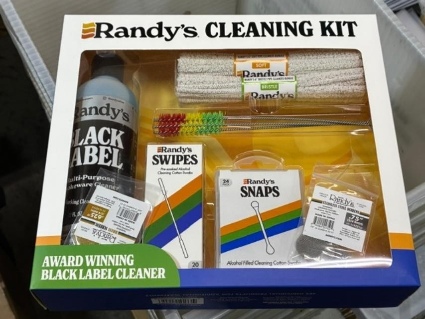 RANDY’S Black Label GLASS PIPE CLEANING ESSENTIALS KIT – 177 piece Kit – LIMITED
