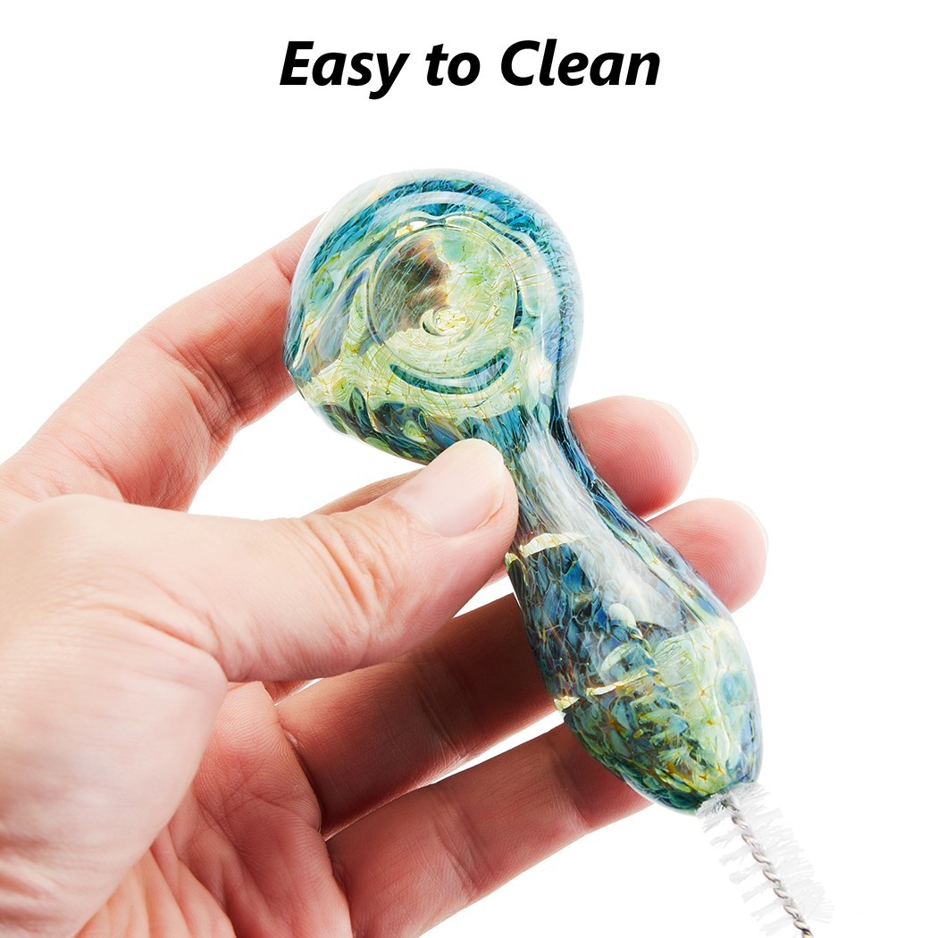 4 Inch Tobacco Smoking Glass Pipe Gorgeous Bowl Collectible Handmade Pipes