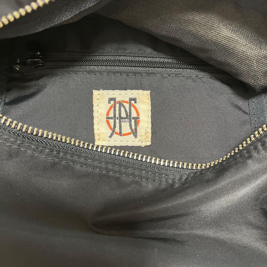 Jean Paul Gaultier Backpack Shoulder Bag Black Embossed Logo Womens From Japan