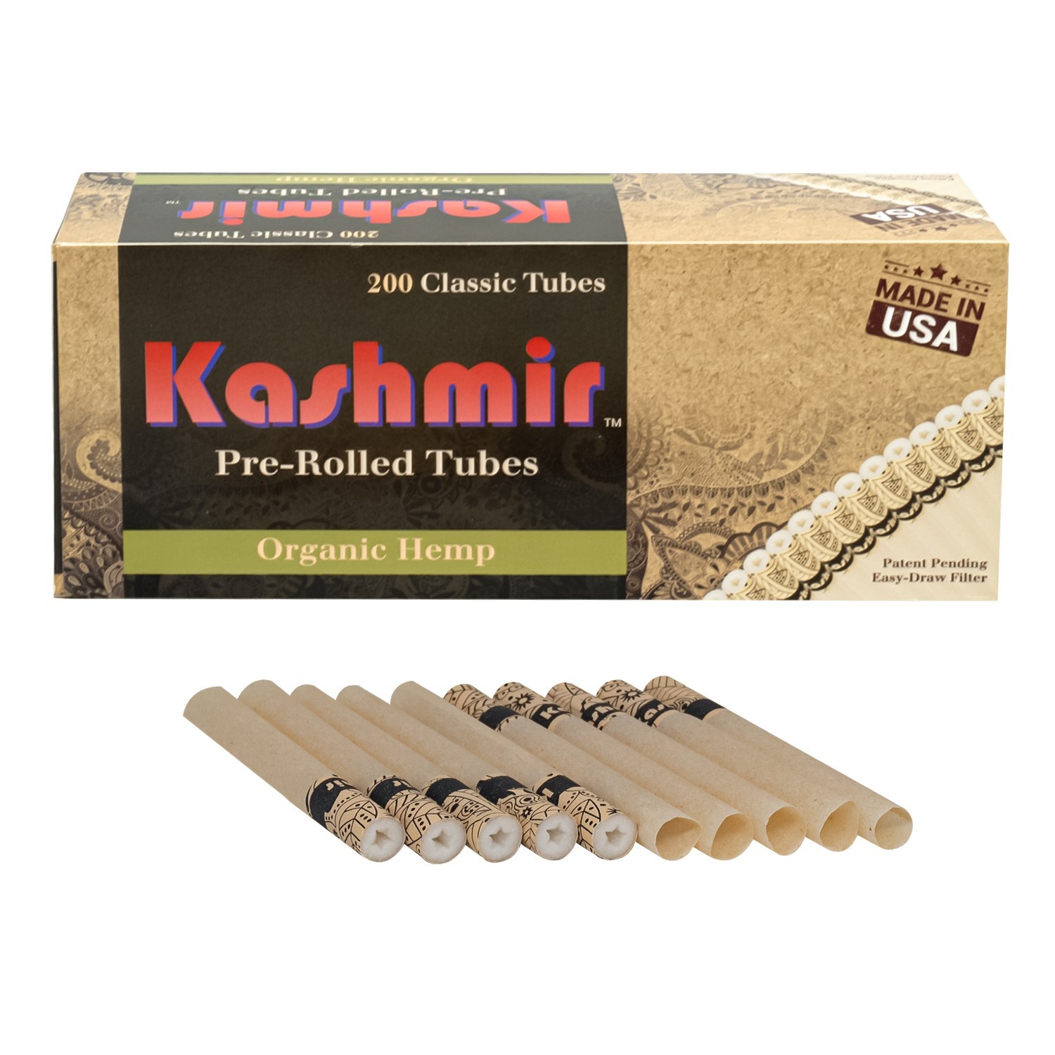 Kashmir Cigarette Tubes: Combo Pack of 400 Organic & Unbleached Pre-Rolled Tubes