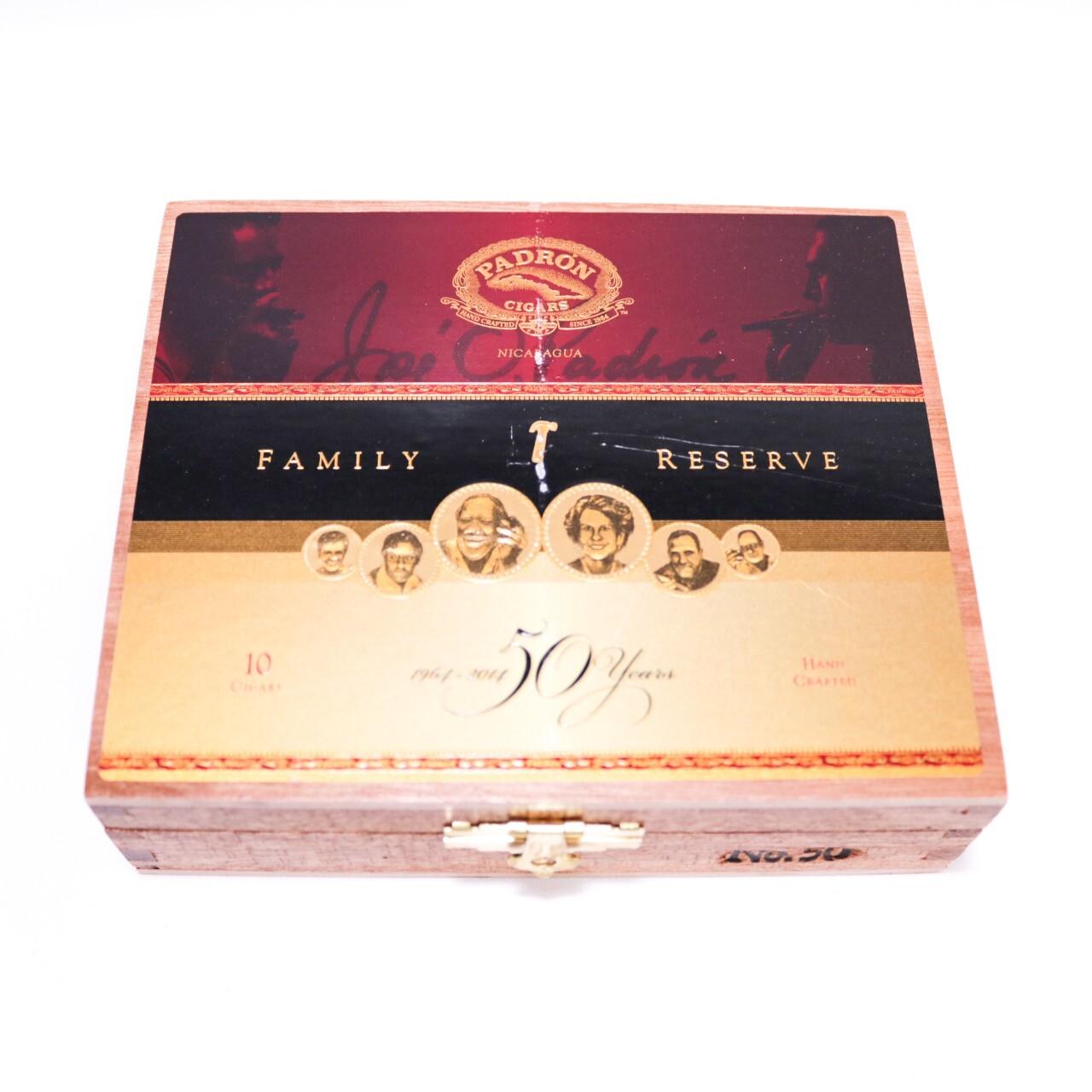 Padron Family Reserve No. 50 Empty Wood Cigar Box 6″ x 5″ x 1.75″