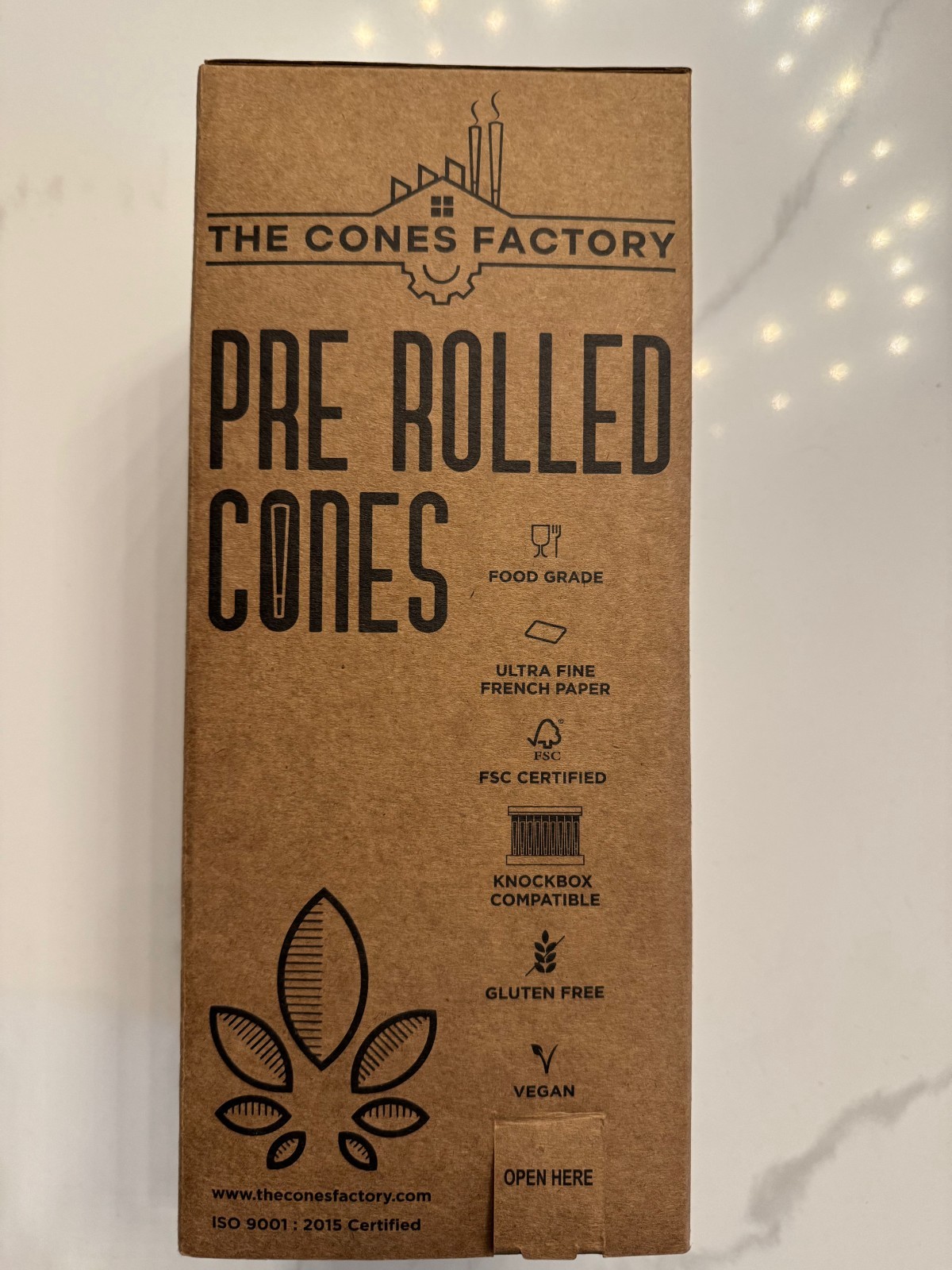 Pre-Rolled Cones by The Cones Factory 1000ct Size 70mm x 22mm