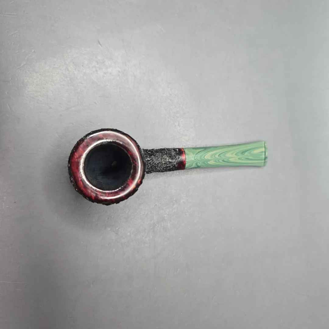 Herriot Pipes Partially Rusticated Nosewarmer Pot Handmade Briar Pipe, New