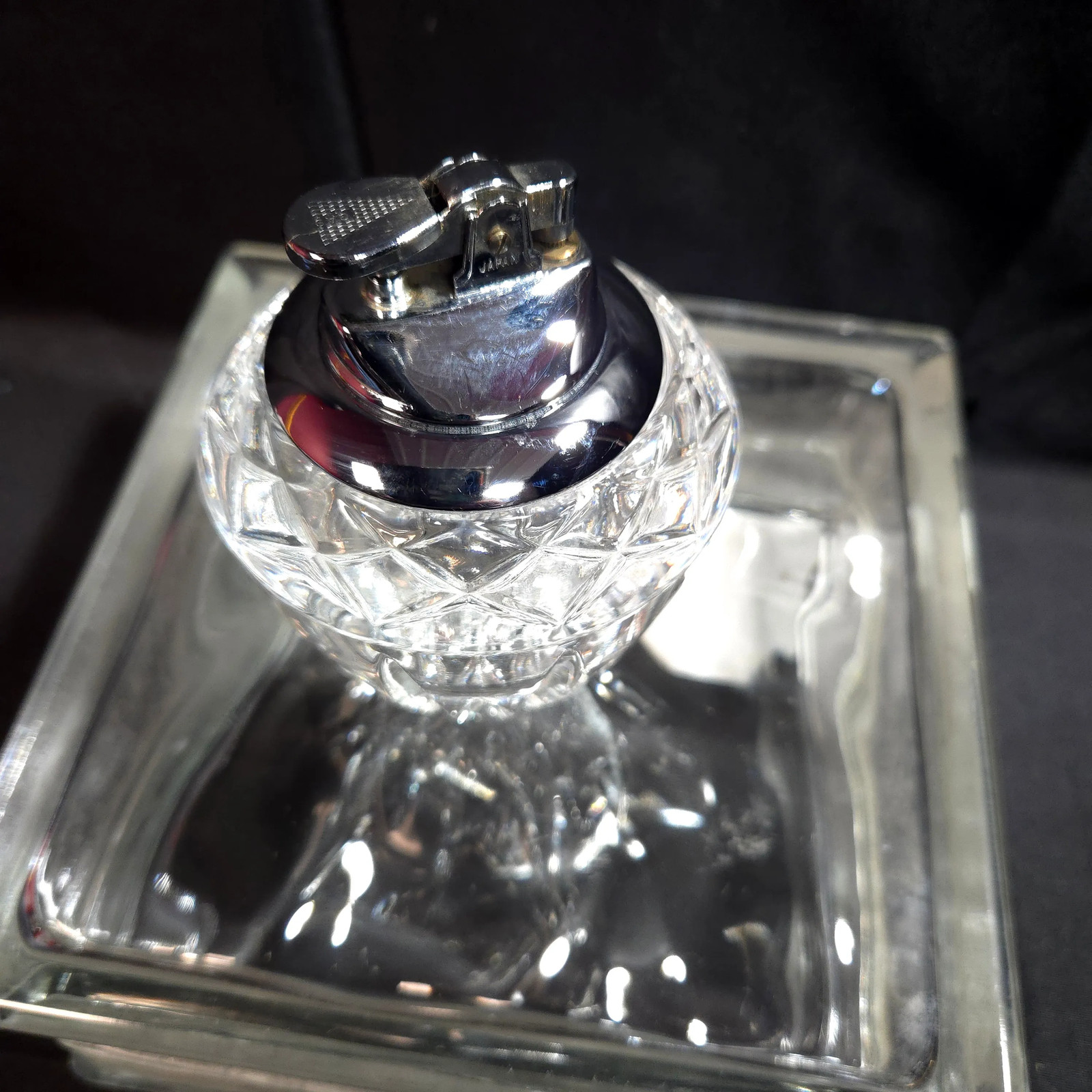 Vintage princess House highlights lead crystal table lighter Japan