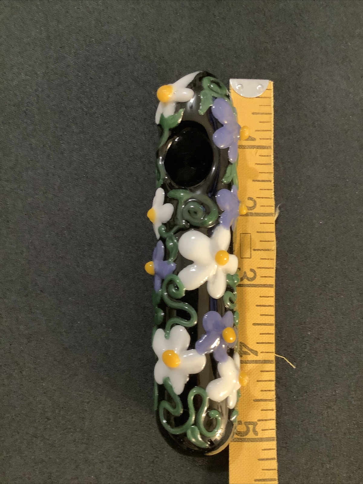VTG 2009 Premium Art Glass Daisy Flower￼ Tobacco Pipe NEW/NWT