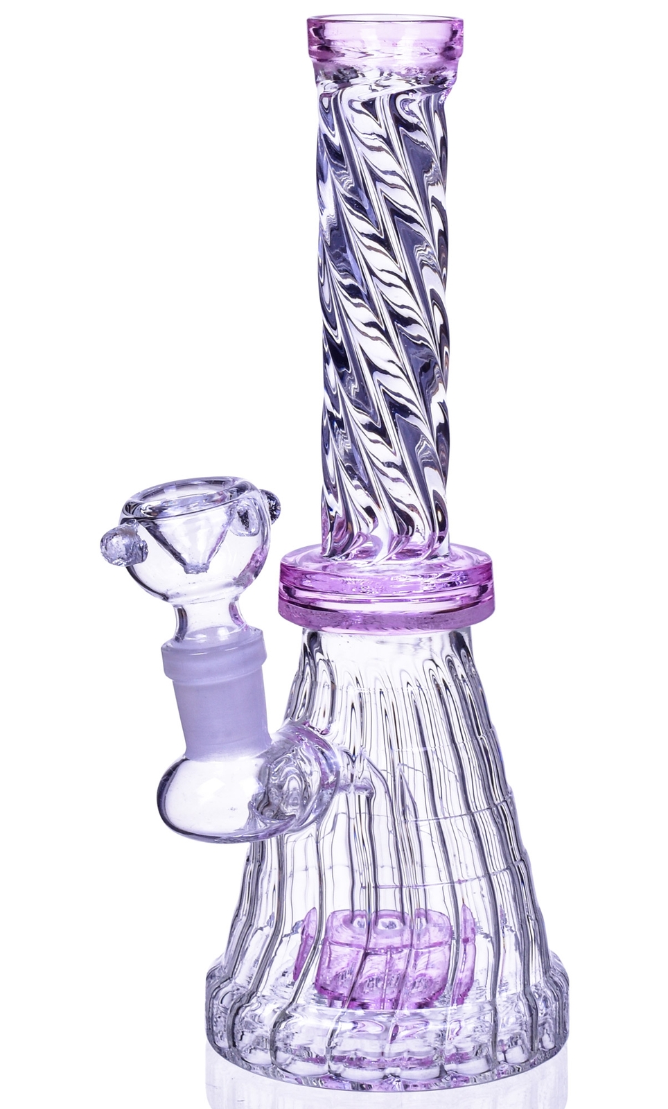 8″ SPIRAL Design MATRIX Perc Beaker GIRLY BONG CYCLONE Glass Water Pipe *USA*