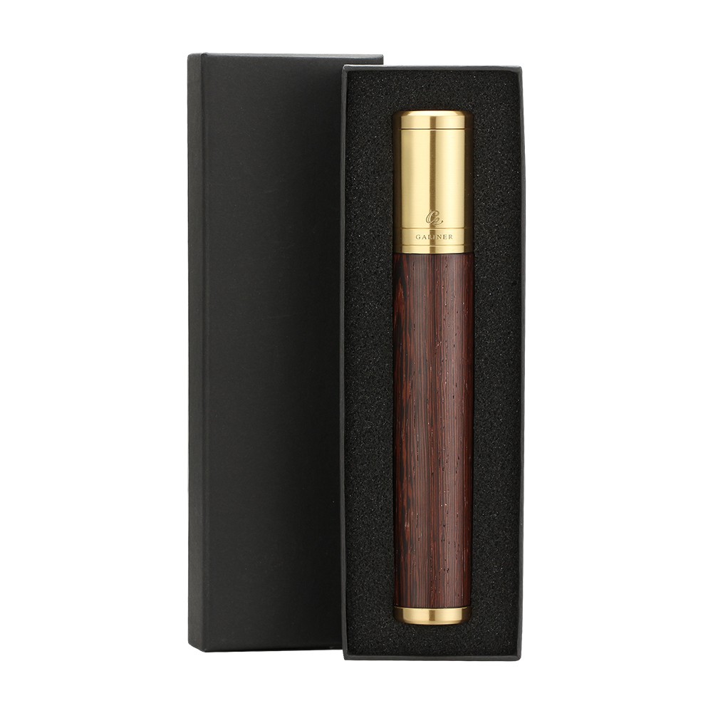 Galiner Cigar Tube Stainless Steel Portable Travel Cigar Case Wood Cigars Holder